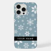 Snowflakes blanc, Grey, Votre nom, Personnaliser (Verso)