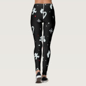 Snowflakes blancs Leggings de Noël pour les femmes (Dos)