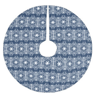Snowflakes blauw witte feestelijke kerst kerstboom rok
