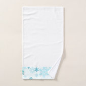 Snowflakes Bleu Ensemble de serviettes de bain bla (Serviette à main)