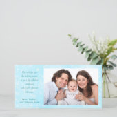 Snowflakes Blue Blessures Noël Cartes photos (Debout devant)