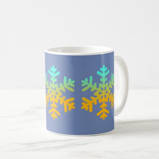 Snowflakes Blue Mug (Devant droit)
