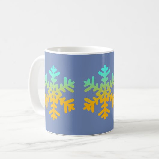 Snowflakes Blue Mug (Devant gauche)