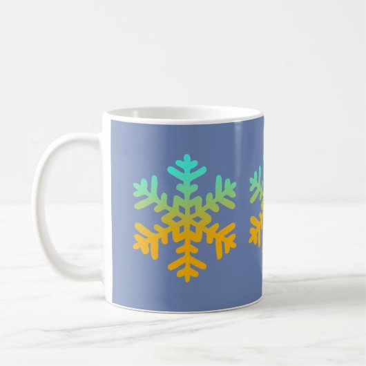 Snowflakes Blue Mug (Gauche)