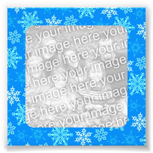 Snowflakes Border Foto Afdruk (Voorkant)