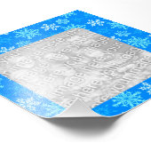 Snowflakes Border Foto Afdruk (Hoek)