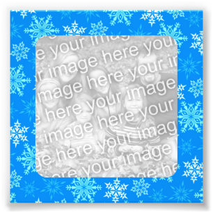 Snowflakes Border Foto Foto Afdruk
