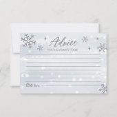 Snowflakes Boy Baby shower Conseils Cartes (Devant)