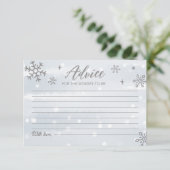 Snowflakes Boy Baby shower Conseils Cartes (Debout devant)