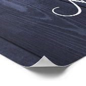 Snowflakes bruiloft welkomstbord poster (Hoek)