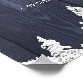 Snowflakes bruiloft welkomstbord poster (Hoek)