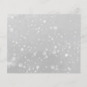 Snowflakes Budget Grey Baby shower Cartes de conse (Dos)