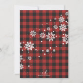 Snowflakes & Buffalo Plaid 3 photo Carte de Noël (Dos)