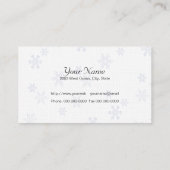 Snowflakes Business Card Template Executive Linen Visitekaartje (Achterkant)