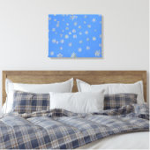 SNOWFLAKES CANVAS AFDRUK (Insitu (Slaapkamer))