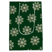 Snowflakes Carlin Chien Vert Noël Sac cadeau de No (Dos)