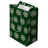 Snowflakes Carlin Chien Vert Noël Sac cadeau de No (Dos Angle)