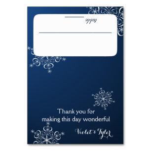 Snowflakes Carte de siège bleu