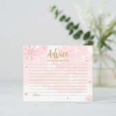 Snowflakes Cartes de conseils Baby showers abordab (Debout devant)
