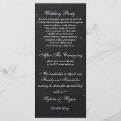 snowflakes chalkboard hiver Programme de mariage (Dos)