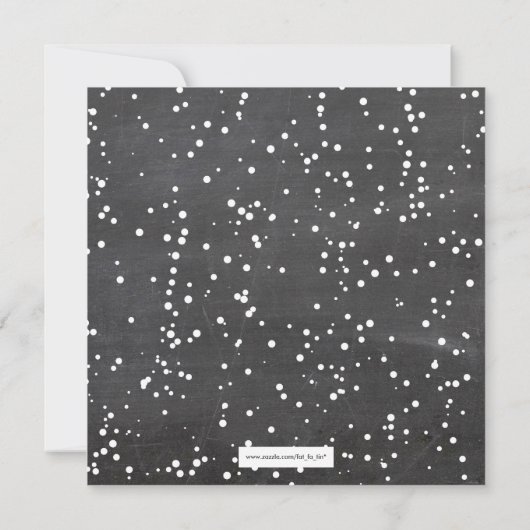 Snowflakes Cheers Chalkboard Fête Invitation (Dos)