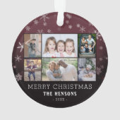 Snowflakes Christmas Family 6 Photo Collage (dos)