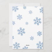 Snowflakes classique Carte photo de Noël de famill (Dos)