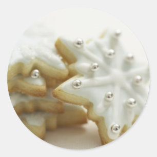 Snowflakes Cookies Ronde Sticker