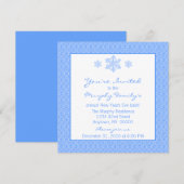 Snowflakes Damas classique Invitation du Nouvel An (Devant / Derrière)