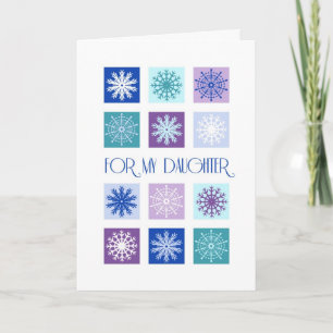 Snowflakes Daughter Christmas Card Feestdagen Kaart