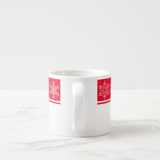 Snowflakes de Noël Espresso Mug (Dos)