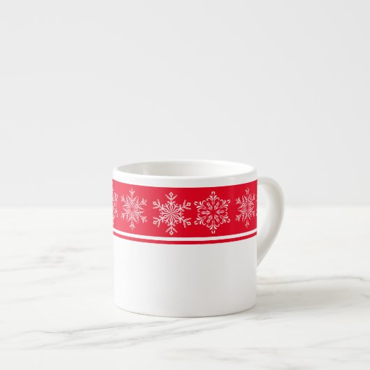 Snowflakes de Noël Espresso Mug (Devant droit)