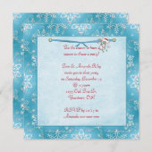 Snowflakes de Noël invitation (Devant / Derrière)