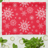 Snowflakes de Noël Serviette de cuisine (Plié)