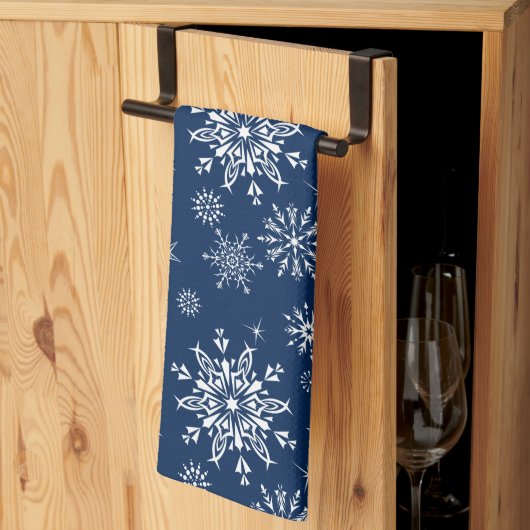 Snowflakes de Noël Serviette de cuisine (Pliage en tiers)