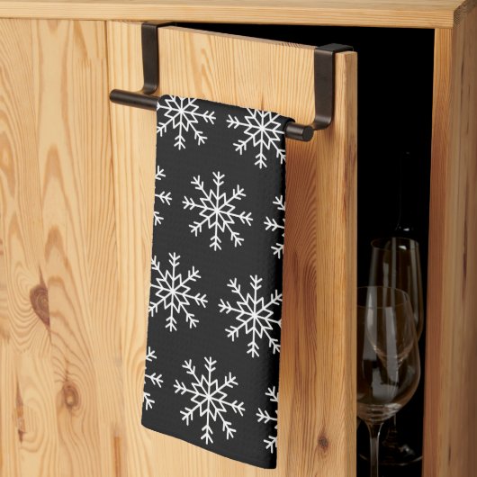 Snowflakes de Noël Serviette de cuisine (Pliage en tiers)