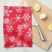 Snowflakes de vacances Serviette de cuisine (Quart Plié)