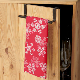 Snowflakes de vacances Serviette de cuisine