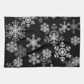 Snowflakes de vacances Serviette de cuisine (Horizontal)