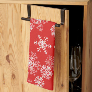 Snowflakes de vacances Serviette de cuisine