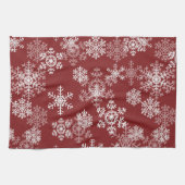 Snowflakes de vacances Serviette de cuisine (Horizontal)