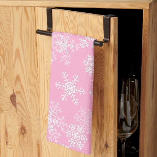 Snowflakes de vacances Serviette de cuisine (Pliage en tiers)