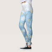 Snowflakes design Christmas Leggings (Gauche)