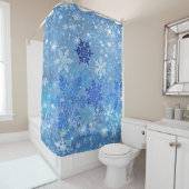 Snowflakes Design Shower Curtain Douchegordijn (In situ)