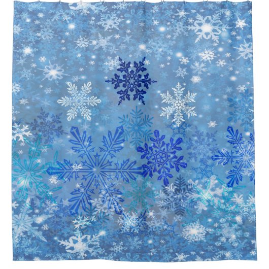 Snowflakes Design Shower Curtain Douchegordijn (Voorkant)