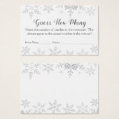 Snowflakes d'hiver Baby shower Devinez combien de  (Devant & derrière)