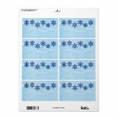 Snowflakes d'hiver Blond Étiquettes de livraison (Feuille entière)
