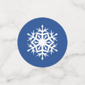 Snowflakes d'hiver dans la Table Bleue Confetti (Petit recto)