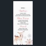 Snowflakes d'hiver des cerfs ONE derland Menu d'an<br><div class="desc">Carte de menu d'anniversaire de l'un des derland Deer Winter Snowflakes</div>