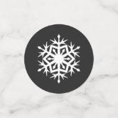 Snowflakes d'hiver en Table Noire Confetti (Petit recto)